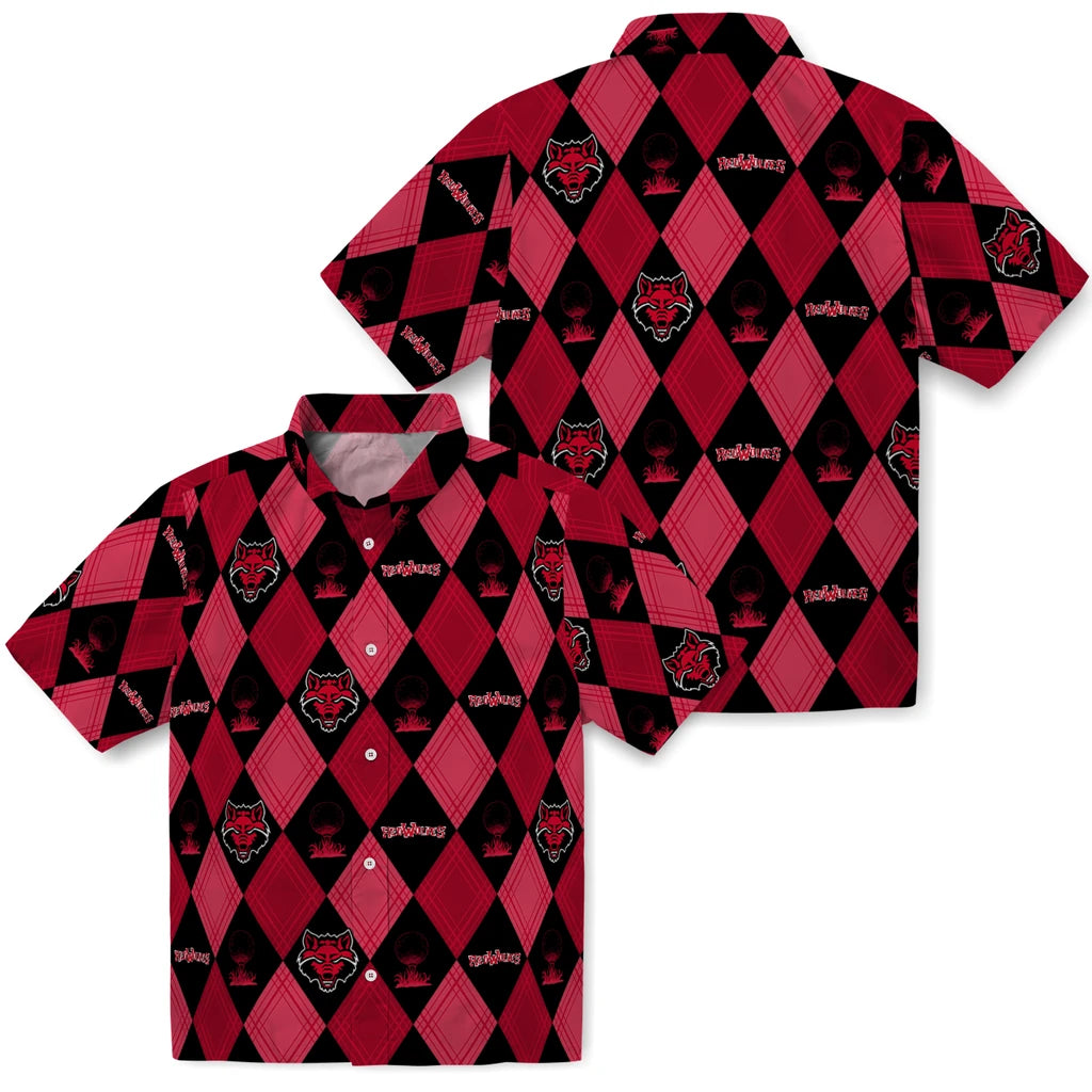 Arkansas State Red Wolves Hawaiian Shirt - Golfing Plaid | Moonbestprint