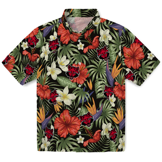 Arkansas State Red Wolves Hawaiian Shirt - Hawaii Floral Hibiscus | Moonbestprint