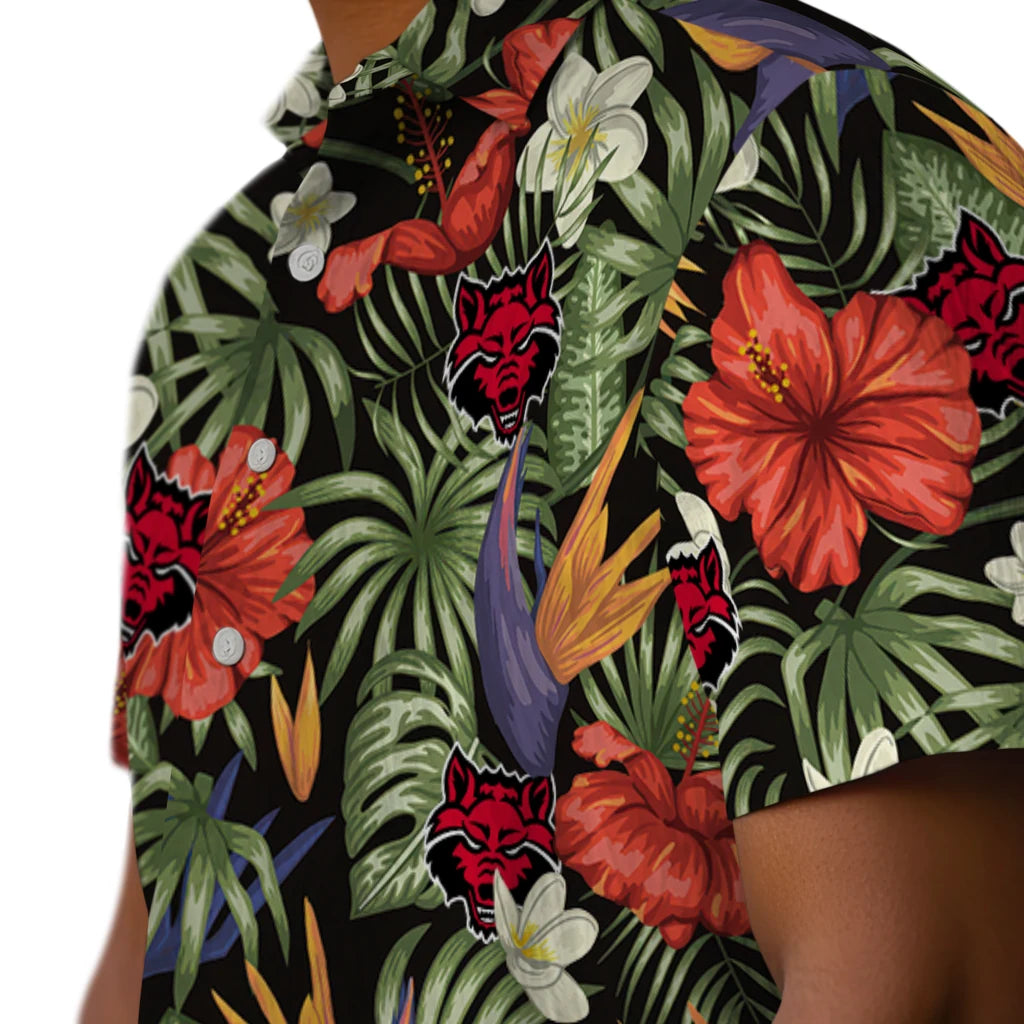 Arkansas State Red Wolves Hawaiian Shirt - Hawaii Floral Hibiscus | Moonbestprint