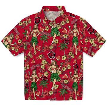 Arkansas State Red Wolves Hawaiian Shirt - Hawaiian Girls Design | Moonbestprint