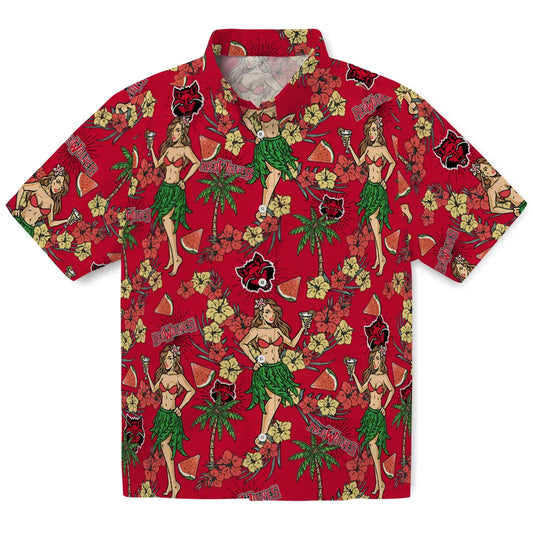 Arkansas State Red Wolves Hawaiian Shirt - Hawaiian Girls Design | Moonbestprint