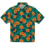 Arkansas State Red Wolves Hawaiian Shirt - Hibiscus and Palm Leaves | Moonbestprint