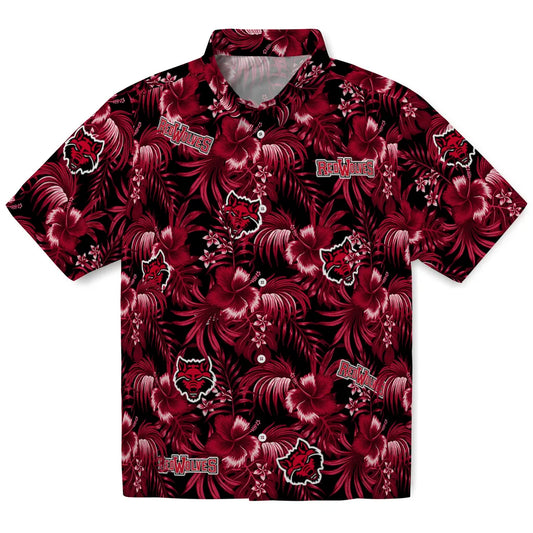 Arkansas State Red Wolves Hawaiian Shirt - Hibiscus Exotic | Moonbestprint