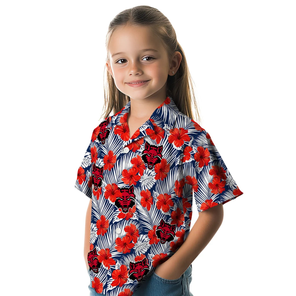 Arkansas State Red Wolves Hawaiian Shirt - Hibiscus Fiesta | Moonbestprint