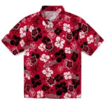 Arkansas State Red Wolves Hawaiian Shirt - Hibiscus Flower Design | Moonbestprint