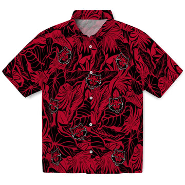 Arkansas State Red Wolves Hawaiian Shirt - Monstera Layer | Moonbestprint