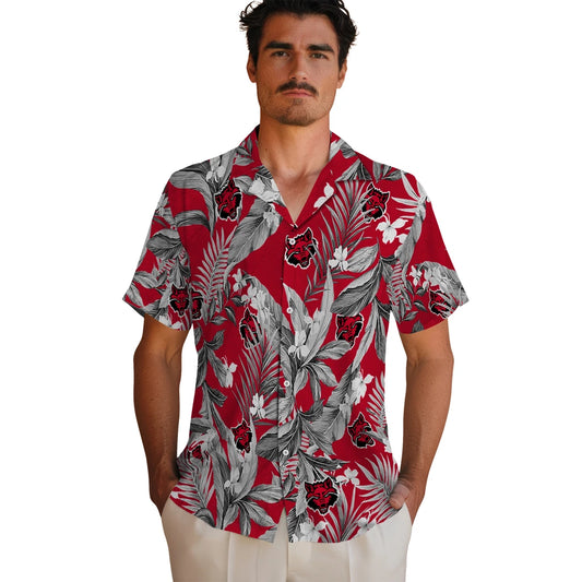 Arkansas State Red Wolves Hawaiian Shirt - Palm Leaves | Moonbestprint