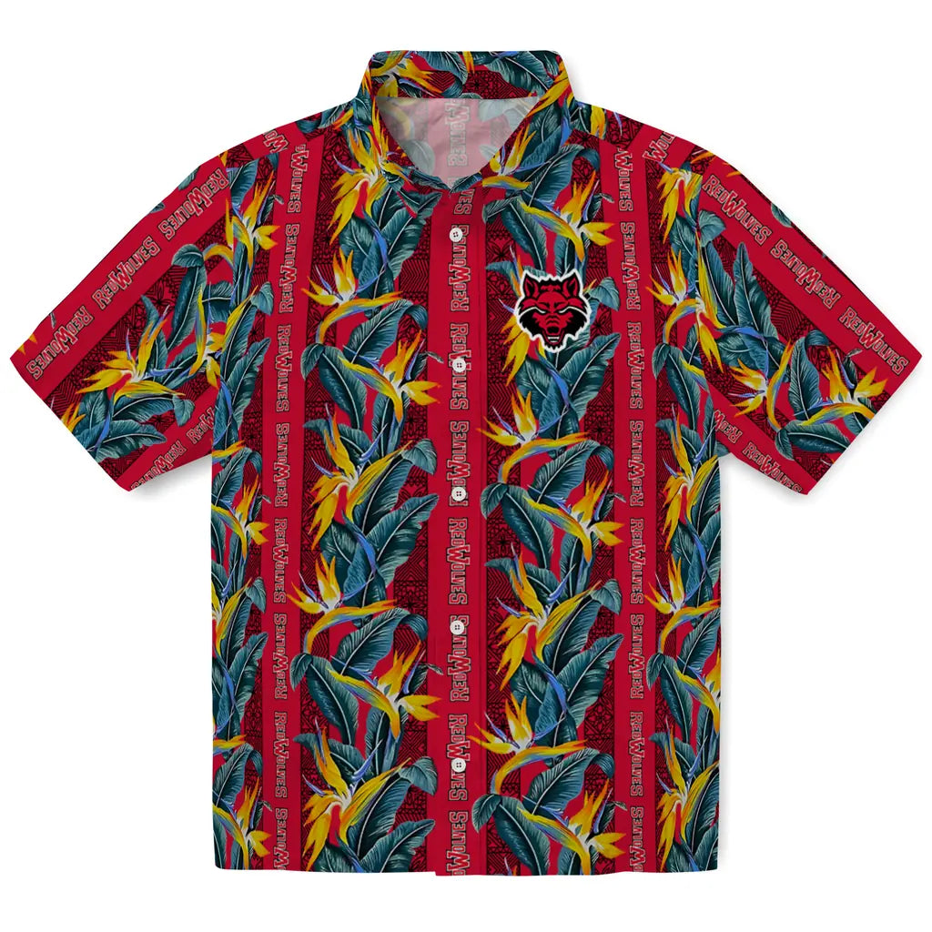 Arkansas State Red Wolves Hawaiian Shirt - Paradise Vines | Moonbestprint
