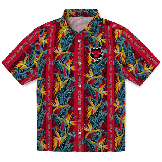 Arkansas State Red Wolves Hawaiian Shirt - Paradise Vines | Moonbestprint