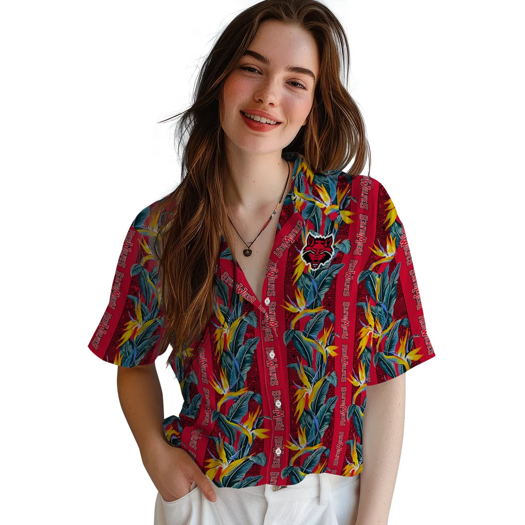 Arkansas State Red Wolves Hawaiian Shirt - Paradise Vines | Moonbestprint