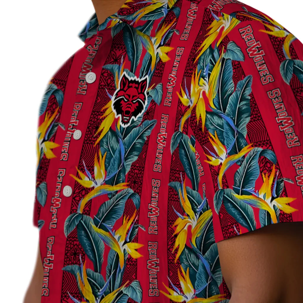 Arkansas State Red Wolves Hawaiian Shirt - Paradise Vines | Moonbestprint