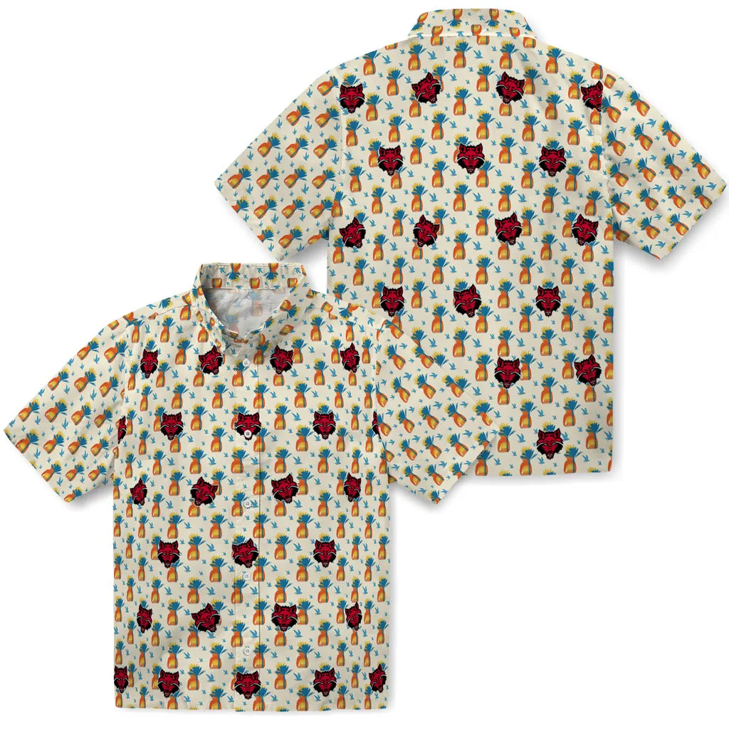 Arkansas State Red Wolves Hawaiian Shirt - Pineapple Delight | Moonbestprint