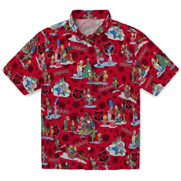 Arkansas State Red Wolves Hawaiian Shirt - Simpsons Christmas | Moonbestprint