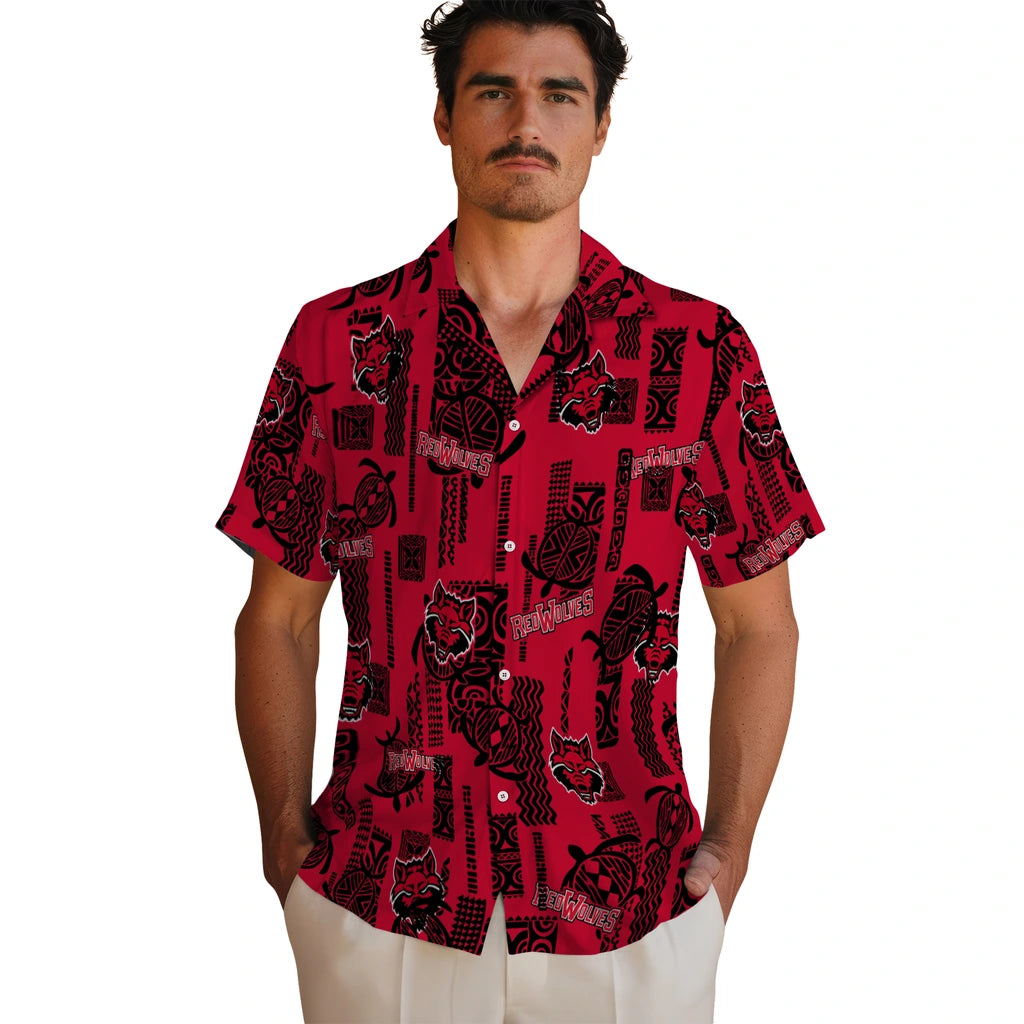 Arkansas State Red Wolves Hawaiian Shirt - Turtle Lines | Moonbestprint