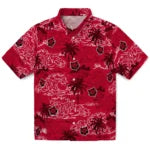 Arkansas State Red Wolves Hawaiian Shirt - Wave Palm | Moonbestprint