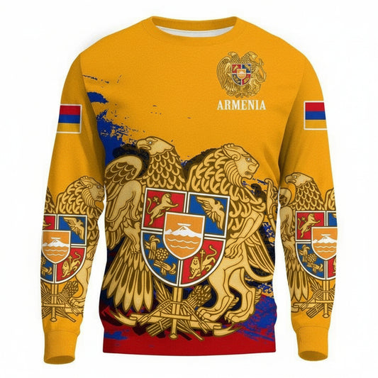 Armenia Special Sweater ? Yellow Version Knitted Long-Sleeved Sweater A7 ? Usalast