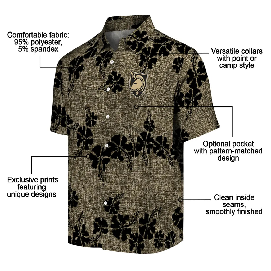 Army Black Knights Hawaiian Shirt - 50th State Flower | Moonbestprint
