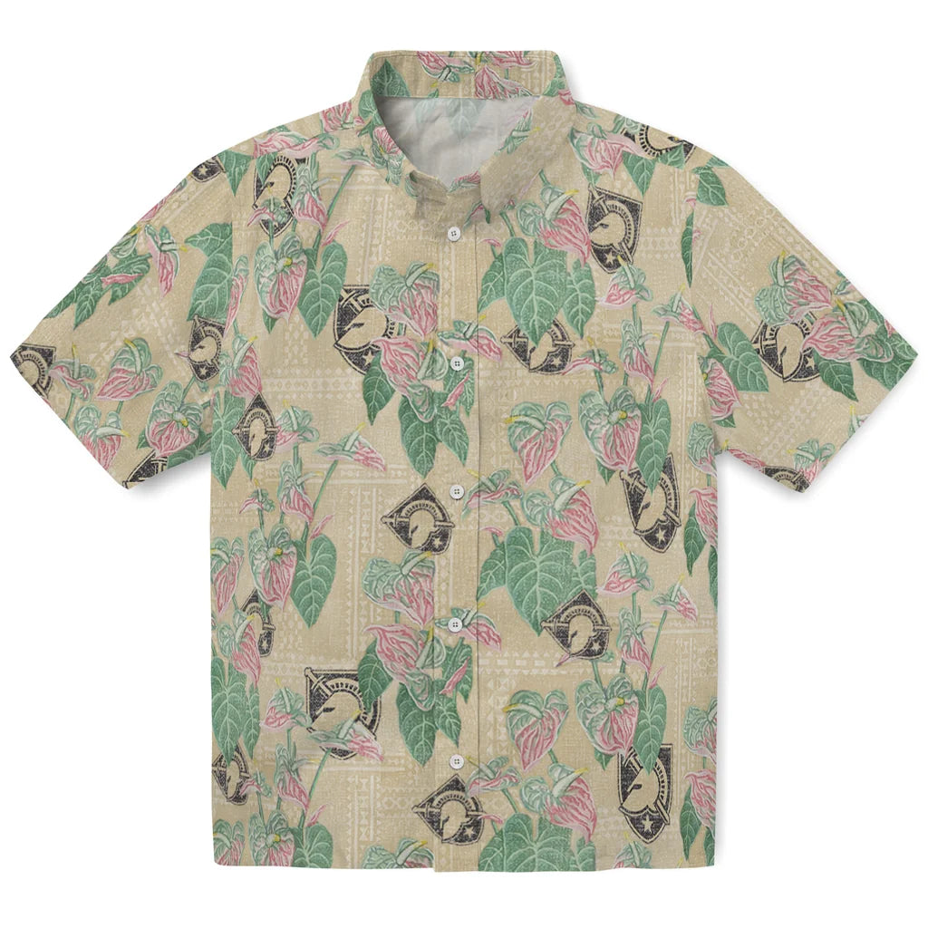 Army Black Knights Hawaiian Shirt - Anthurium Overlay | Moonbestprint
