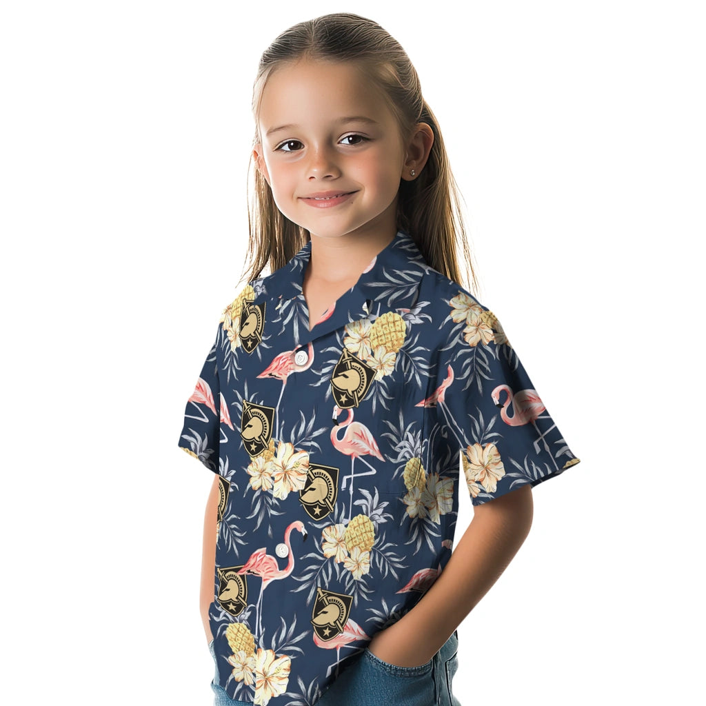 Army Black Knights Hawaiian Shirt - Flamingo Hibiscus | Moonbestprint
