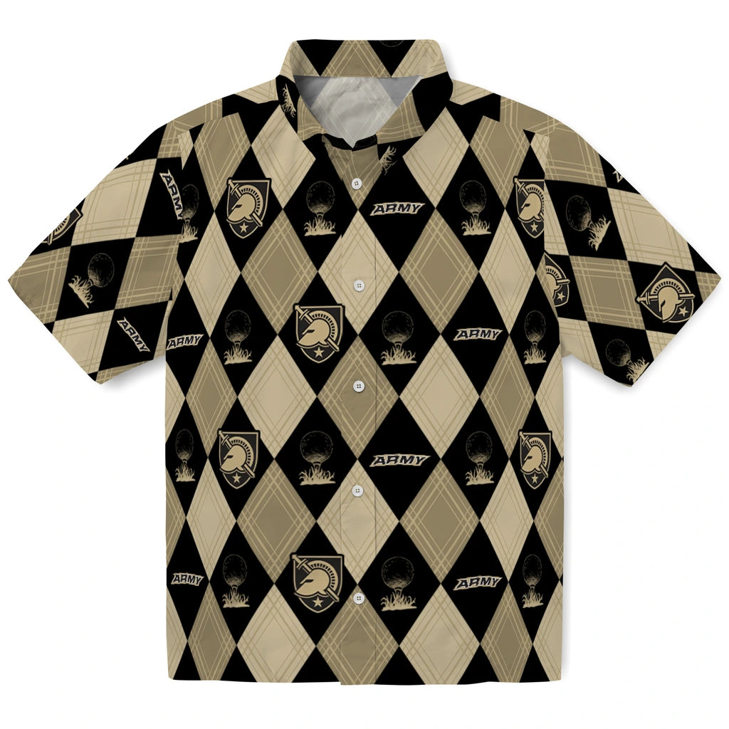 Army Black Knights Hawaiian Shirt - Golfing Plaid | Moonbestprint