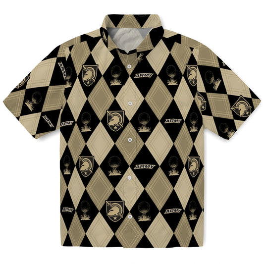 Army Black Knights Hawaiian Shirt - Golfing Plaid | Moonbestprint