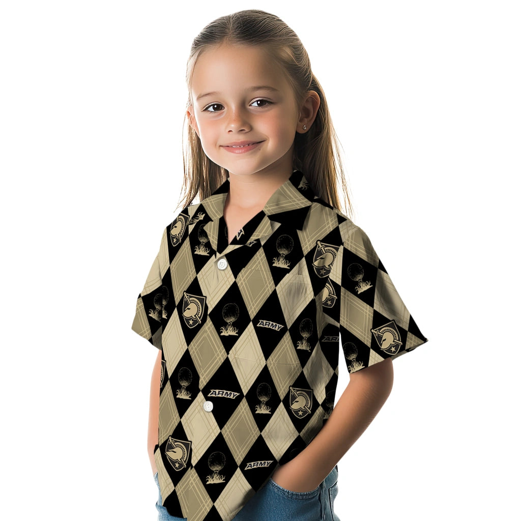 Army Black Knights Hawaiian Shirt - Golfing Plaid | Moonbestprint