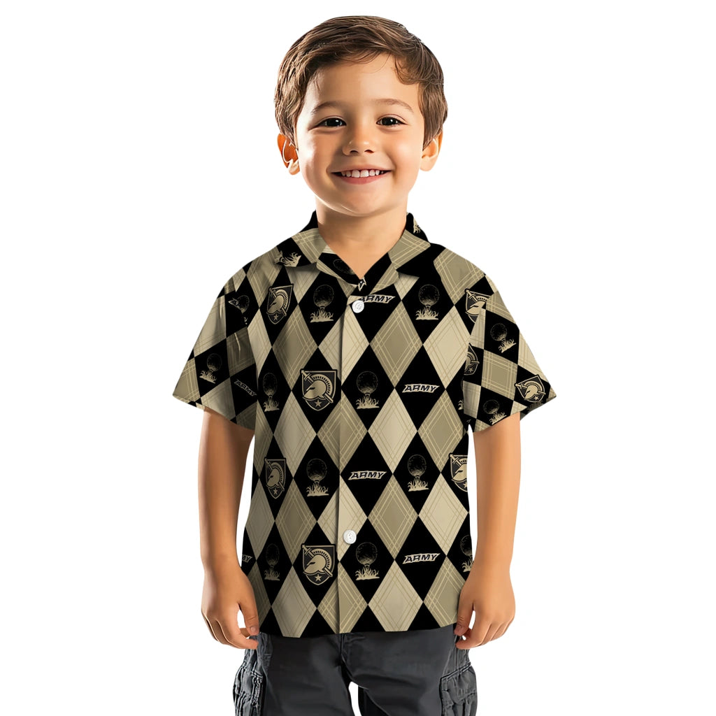 Army Black Knights Hawaiian Shirt - Golfing Plaid | Moonbestprint