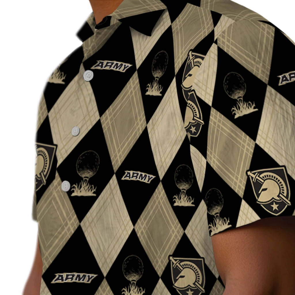 Army Black Knights Hawaiian Shirt - Golfing Plaid | Moonbestprint