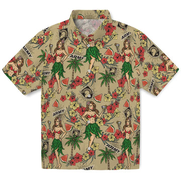Army Black Knights Hawaiian Shirt - Hawaiian Girls Design | Moonbestprint