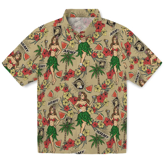 Army Black Knights Hawaiian Shirt - Hawaiian Girls Design | Moonbestprint