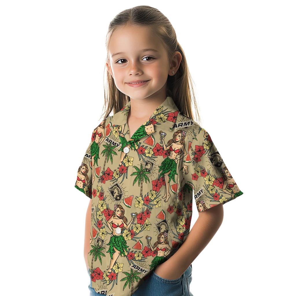 Army Black Knights Hawaiian Shirt - Hawaiian Girls Design | Moonbestprint