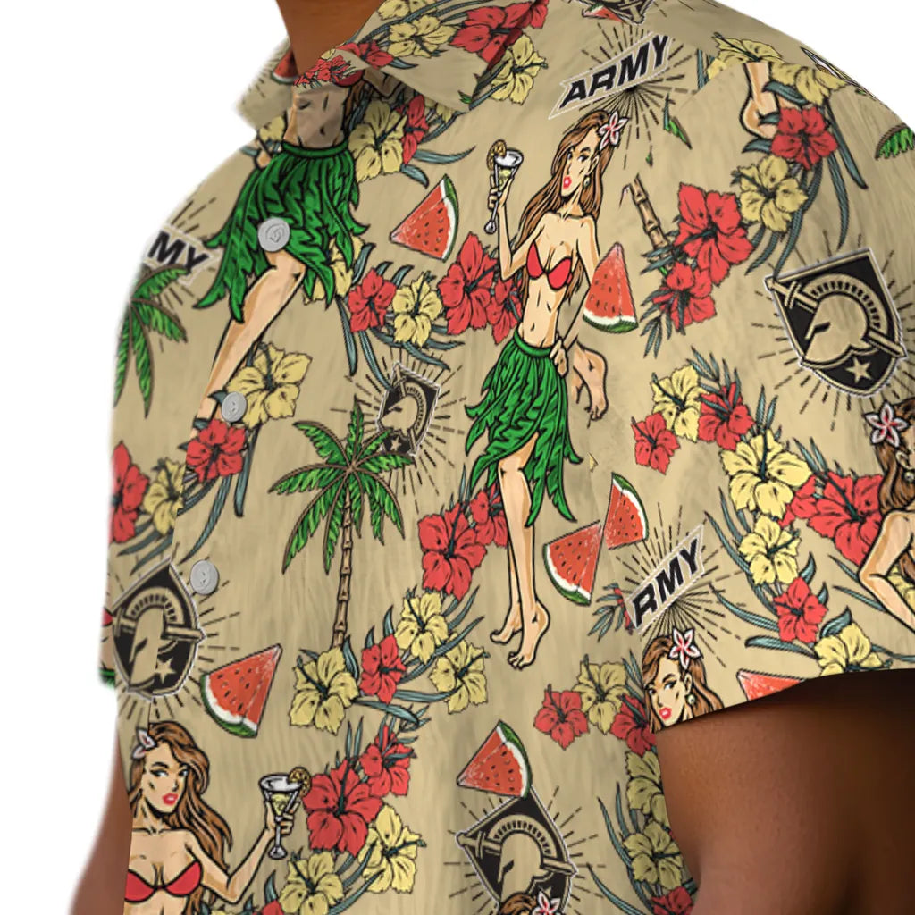 Army Black Knights Hawaiian Shirt - Hawaiian Girls Design | Moonbestprint