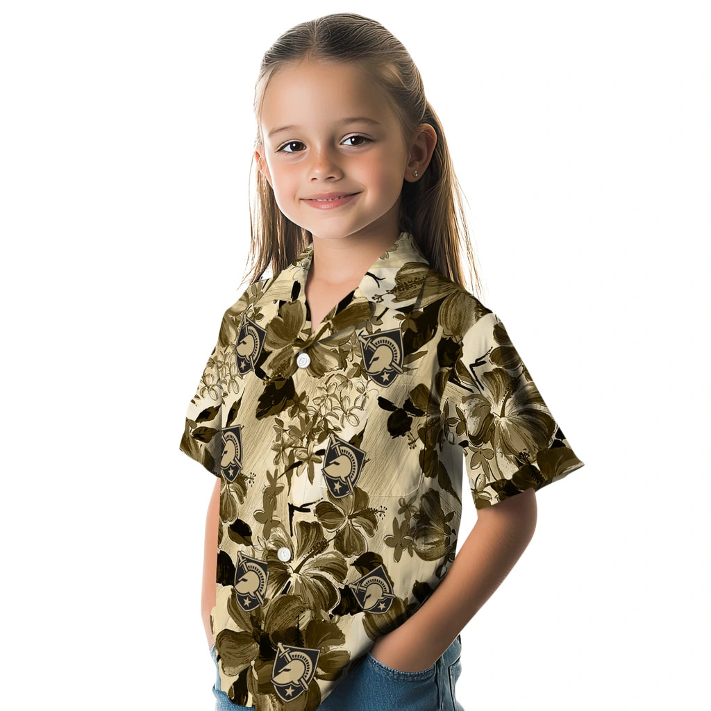 Army Black Knights Hawaiian Shirt - Hibiscus Arrangement | Moonbestprint