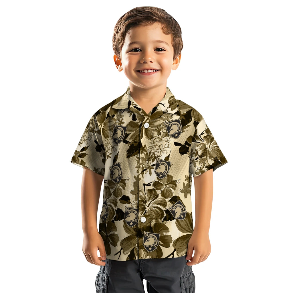 Army Black Knights Hawaiian Shirt - Hibiscus Arrangement | Moonbestprint