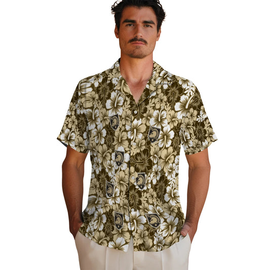 Army Black Knights Hawaiian Shirt - Hibiscus Blooms | Moonbestprint