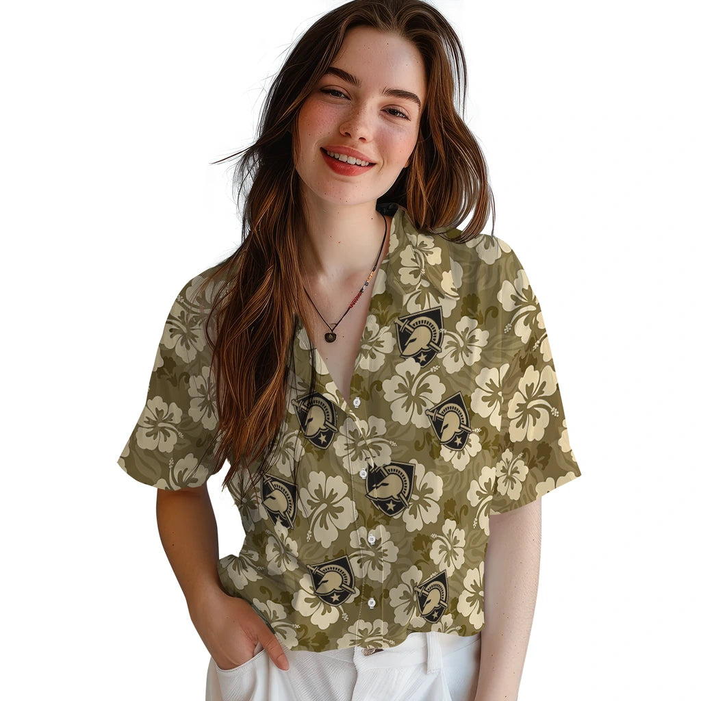 Army Black Knights Hawaiian Shirt - Hibiscus Cluster | Moonbestprint