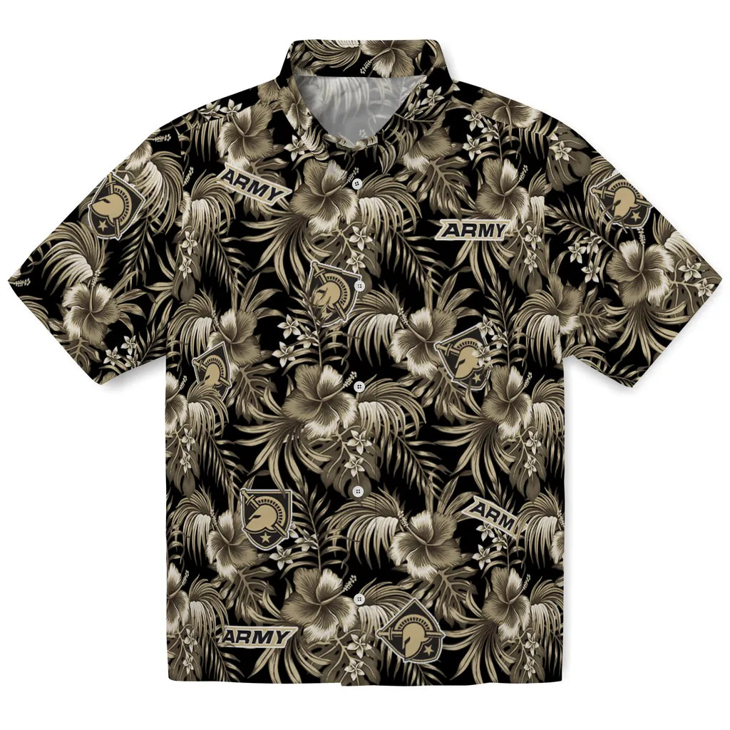 Army Black Knights Hawaiian Shirt - Hibiscus Exotic | Moonbestprint