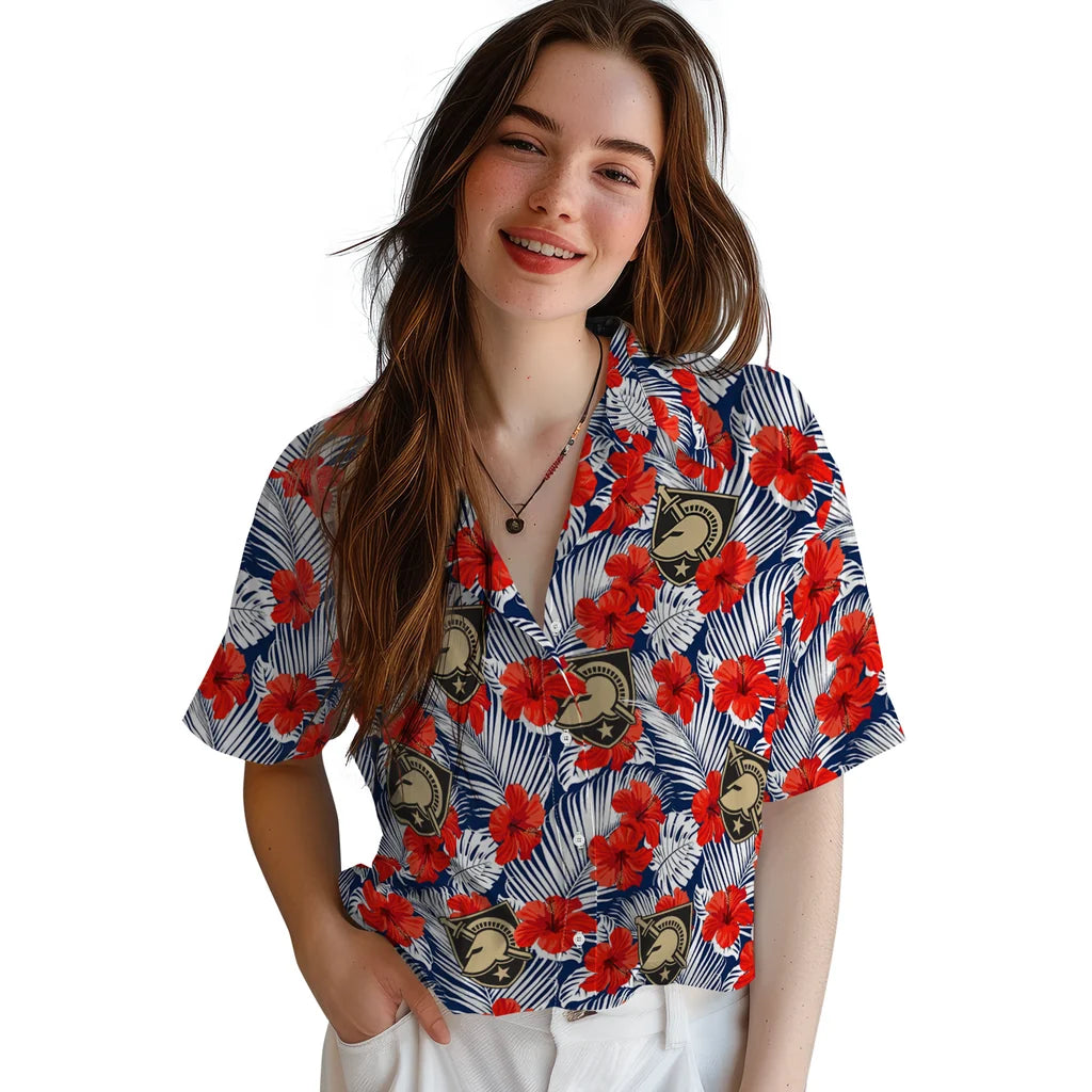 Army Black Knights Hawaiian Shirt - Hibiscus Fiesta | Moonbestprint