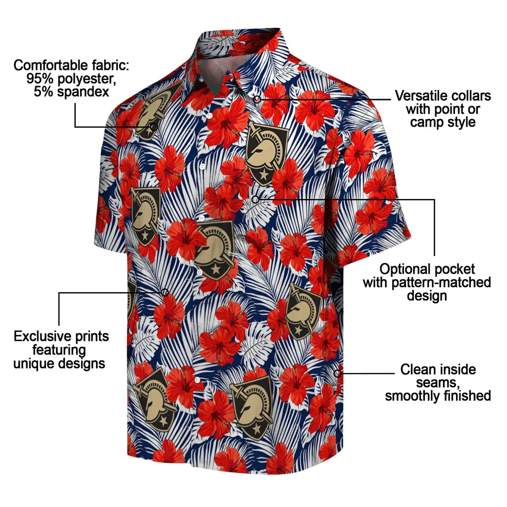 Army Black Knights Hawaiian Shirt - Hibiscus Fiesta | Moonbestprint