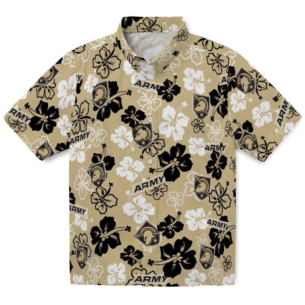 Army Black Knights Hawaiian Shirt - Hibiscus Flower Design | Moonbestprint