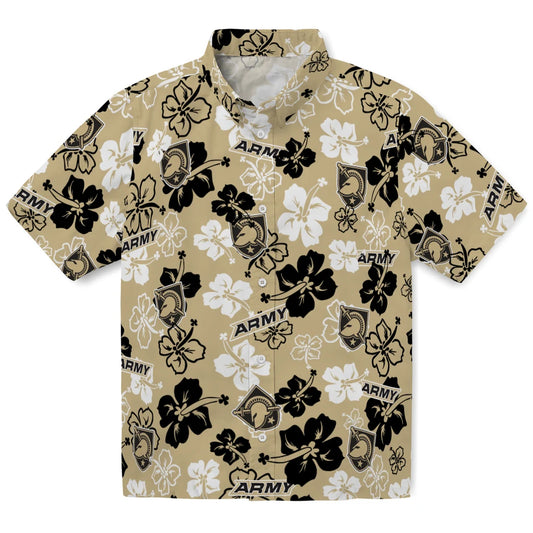 Army Black Knights Hawaiian Shirt - Hibiscus Flower Design | Moonbestprint