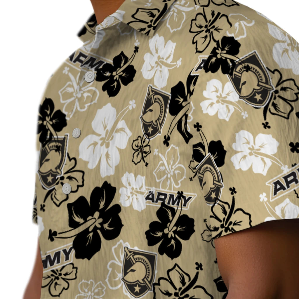 Army Black Knights Hawaiian Shirt - Hibiscus Flower Design | Moonbestprint