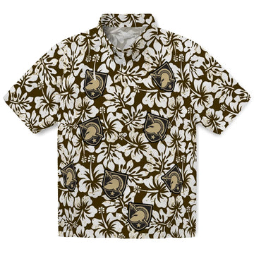 Army Black Knights Hawaiian Shirt - Hibiscus Motif | Moonbestprint