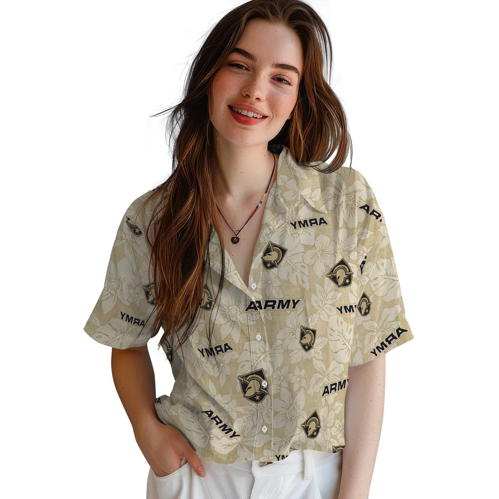Army Black Knights Hawaiian Shirt - Hibiscus Oasis | Moonbestprint