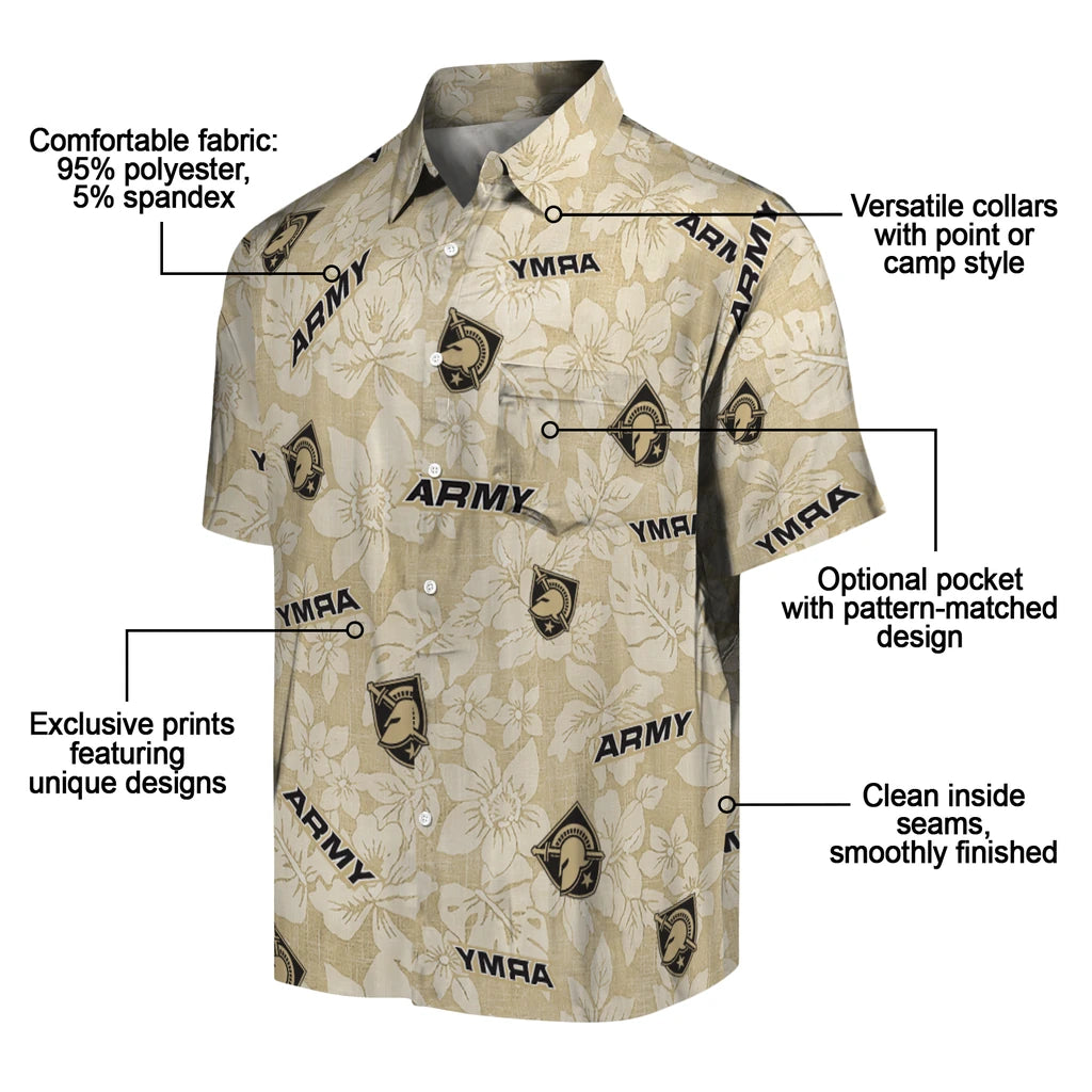 Army Black Knights Hawaiian Shirt - Hibiscus Oasis | Moonbestprint