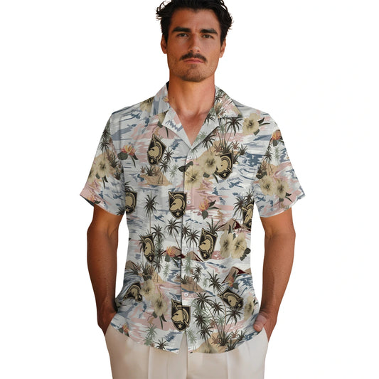 Army Black Knights Hawaiian Shirt - Hibiscus Seaside | Moonbestprint