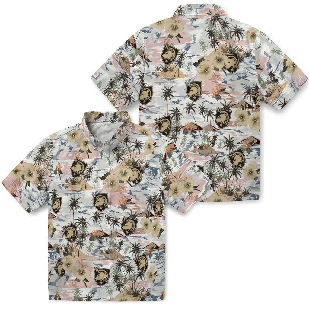 Army Black Knights Hawaiian Shirt - Hibiscus Seaside | Moonbestprint