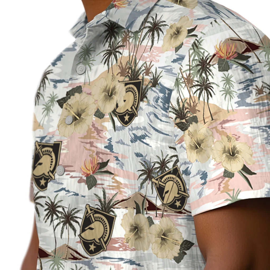 Army Black Knights Hawaiian Shirt - Hibiscus Seaside | Moonbestprint