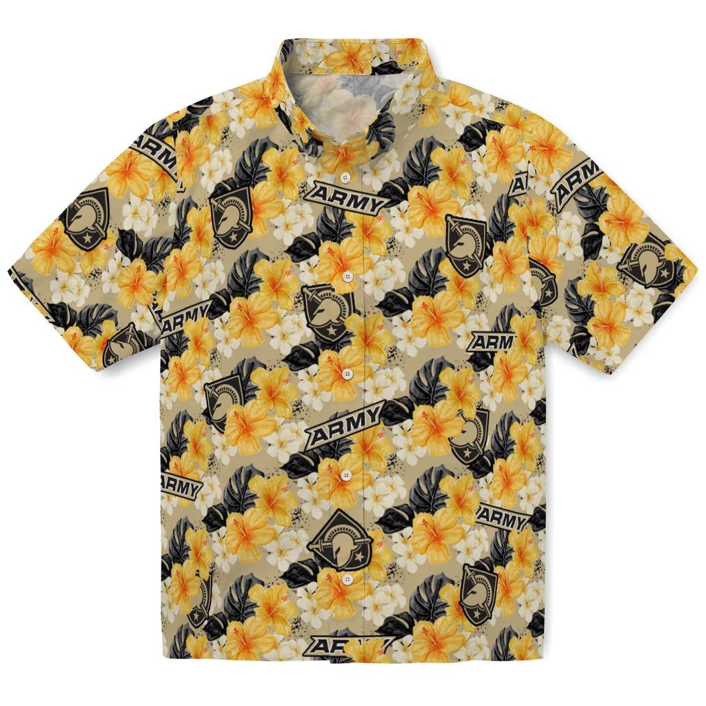 Army Black Knights Hawaiian Shirt - Hibiscus Tropics | Moonbestprint