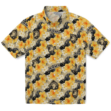 Army Black Knights Hawaiian Shirt - Hibiscus Tropics | Moonbestprint